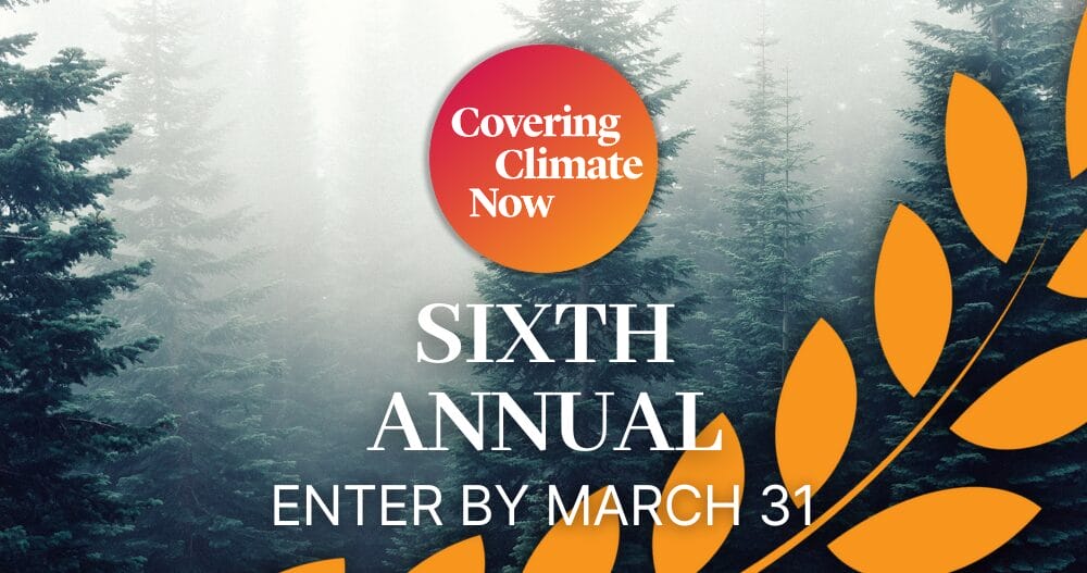 世界の優れた気候変動報道を表彰するCCNow Journalism Awards 2026 募集受付中！【3/31まで】